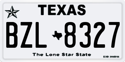 TX license plate BZL8327