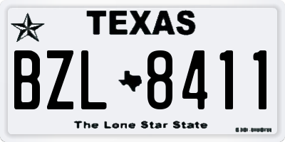TX license plate BZL8411
