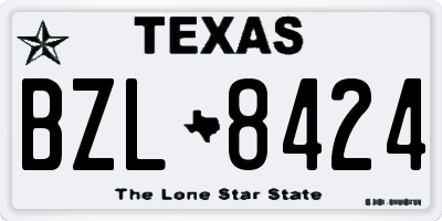 TX license plate BZL8424