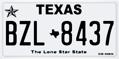 TX license plate BZL8437