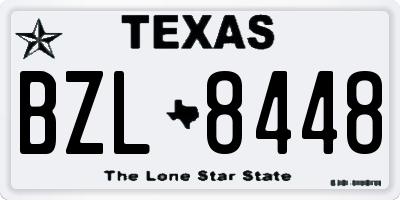 TX license plate BZL8448