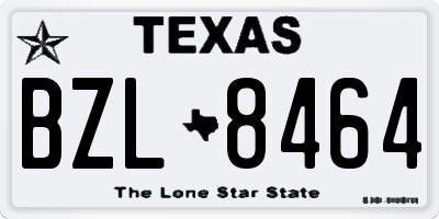 TX license plate BZL8464