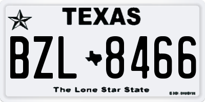 TX license plate BZL8466