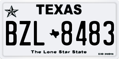 TX license plate BZL8483