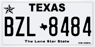 TX license plate BZL8484