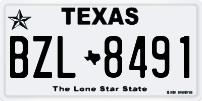 TX license plate BZL8491