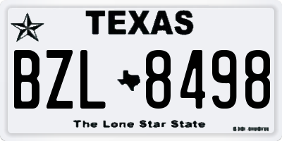TX license plate BZL8498