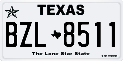 TX license plate BZL8511