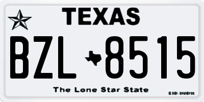 TX license plate BZL8515