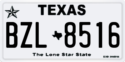 TX license plate BZL8516