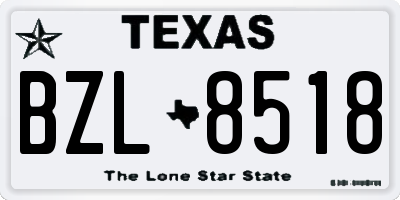 TX license plate BZL8518