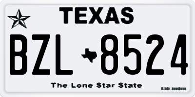 TX license plate BZL8524