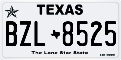TX license plate BZL8525