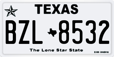 TX license plate BZL8532