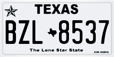 TX license plate BZL8537