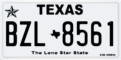 TX license plate BZL8561