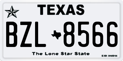 TX license plate BZL8566