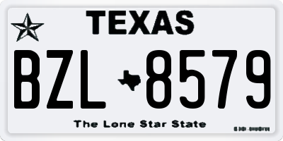 TX license plate BZL8579