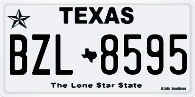 TX license plate BZL8595