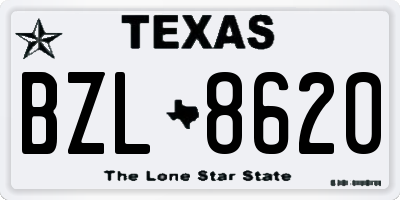 TX license plate BZL8620