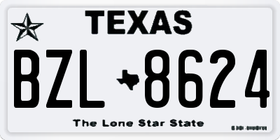 TX license plate BZL8624