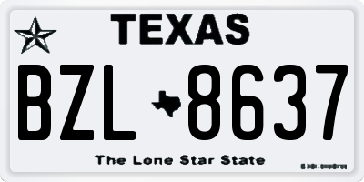 TX license plate BZL8637
