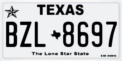 TX license plate BZL8697