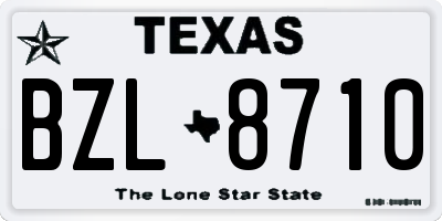 TX license plate BZL8710