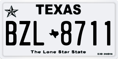 TX license plate BZL8711