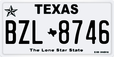 TX license plate BZL8746