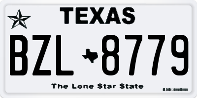 TX license plate BZL8779