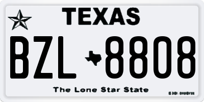 TX license plate BZL8808