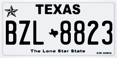 TX license plate BZL8823