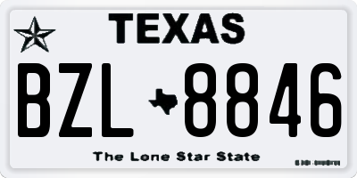 TX license plate BZL8846