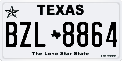 TX license plate BZL8864