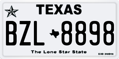 TX license plate BZL8898