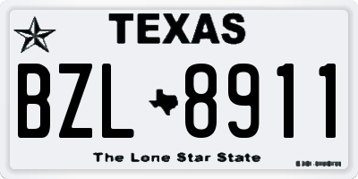 TX license plate BZL8911