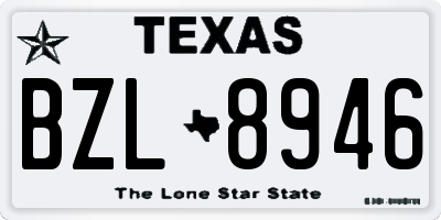 TX license plate BZL8946