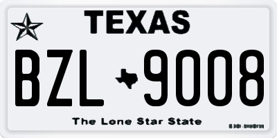 TX license plate BZL9008