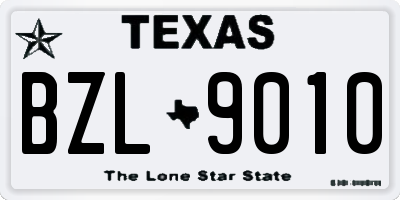 TX license plate BZL9010