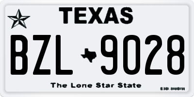 TX license plate BZL9028