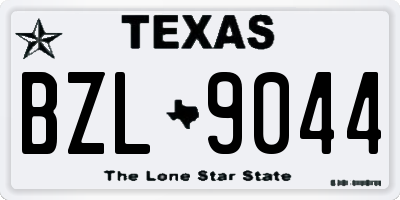TX license plate BZL9044