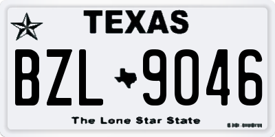 TX license plate BZL9046