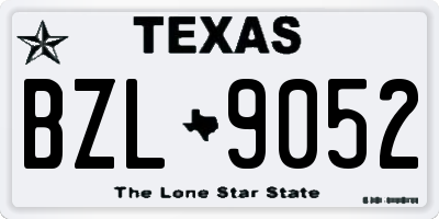 TX license plate BZL9052