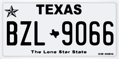 TX license plate BZL9066