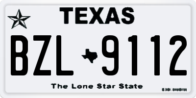 TX license plate BZL9112
