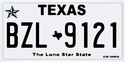 TX license plate BZL9121