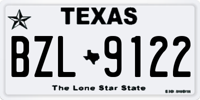 TX license plate BZL9122