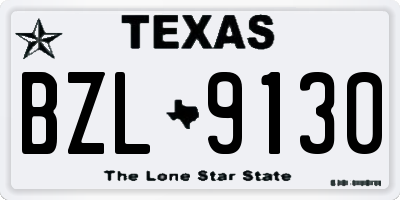 TX license plate BZL9130