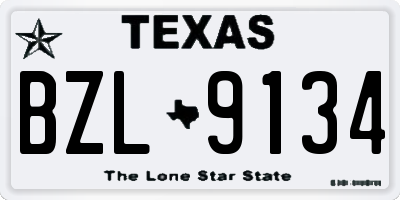 TX license plate BZL9134